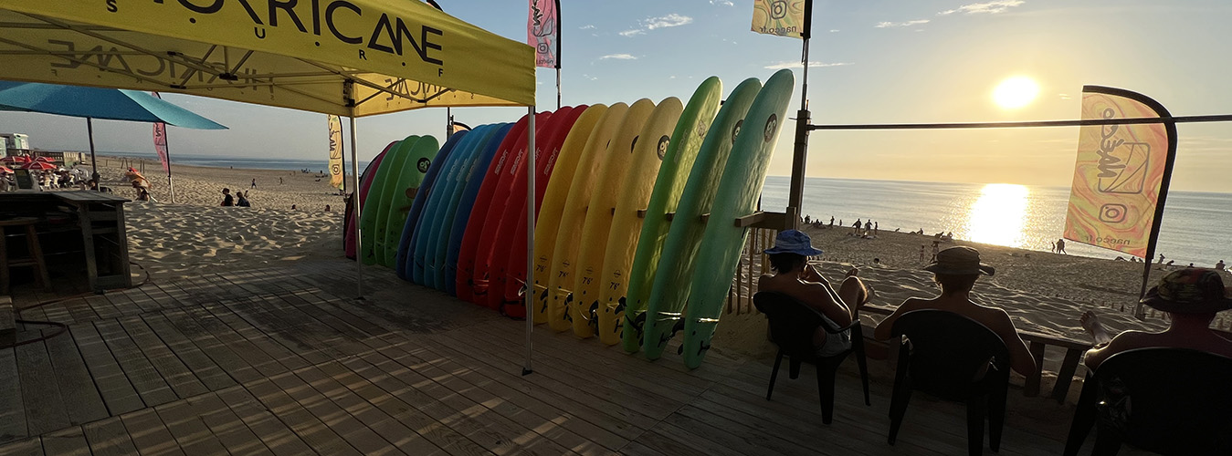 Coucher de soleil sur la plage de Messanges